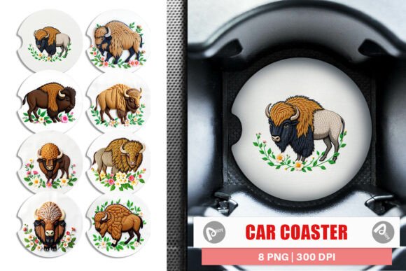 Car Coaster Bison Embroidery Design Review