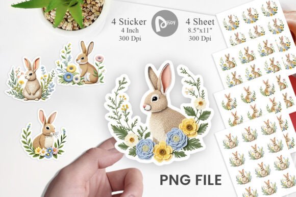 Rabbit Embroidery Sticker: A Designer’s Review