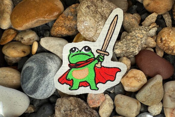Review: Cute Brave Frog Machine Embroidery Design