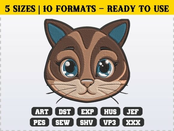 Review: Cute Kitten Face, Animal Embroidery for Real Projects