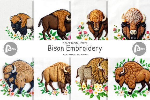 Review: Digital Paper Bison Embroidery for Sweatshirts