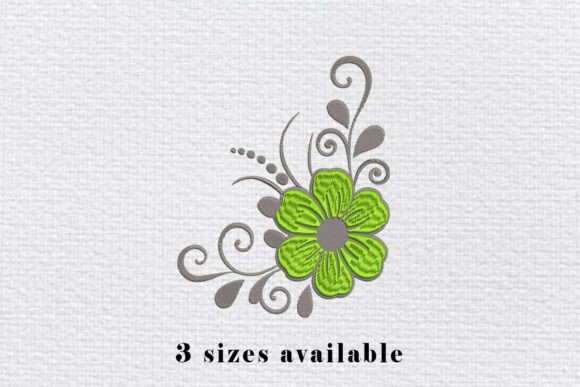 Review: Green Floral Corner Embroidery File