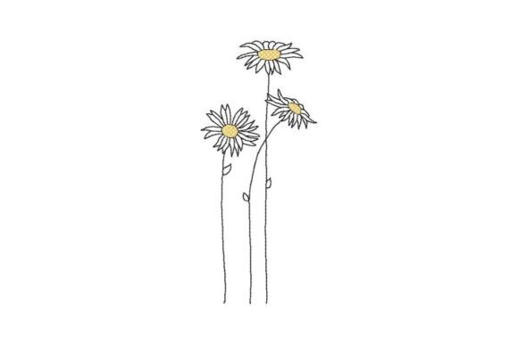 Review: Minimalist Daisy Flowers Embroidery Design