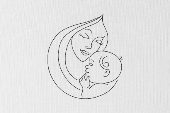 Review: Mom and Baby Embroidery Design for Handmade Gifts