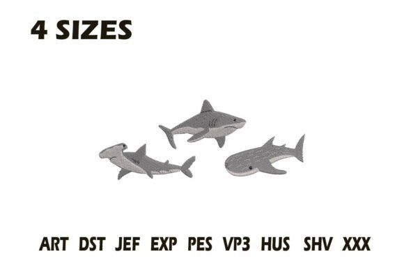 Review: Shark Trio Ocean Embroidery Design