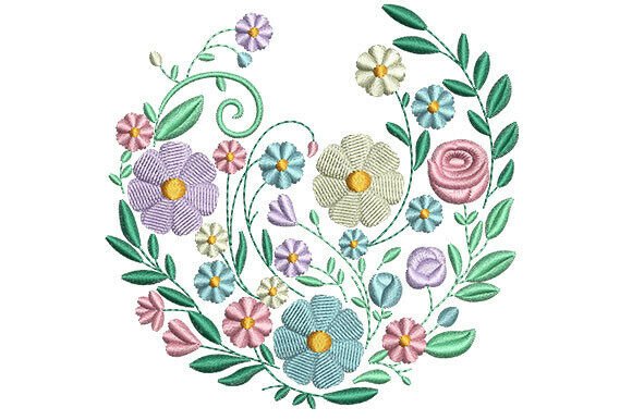Review: Sweet Pastel Blossoms Embroidery Design