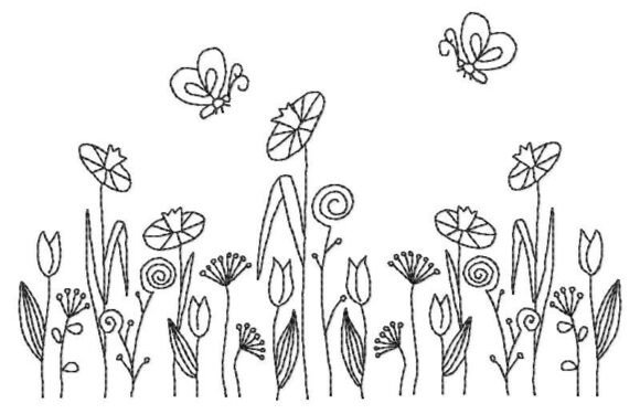 Review: Wildflower Butterfly Border Design