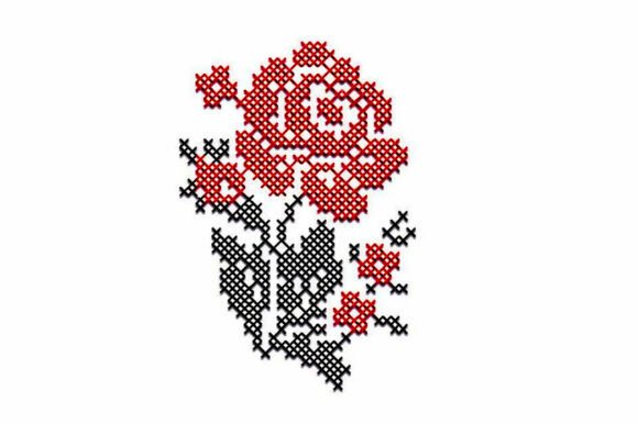Reviewing Rose Folk Cross Stitch Design for Merch