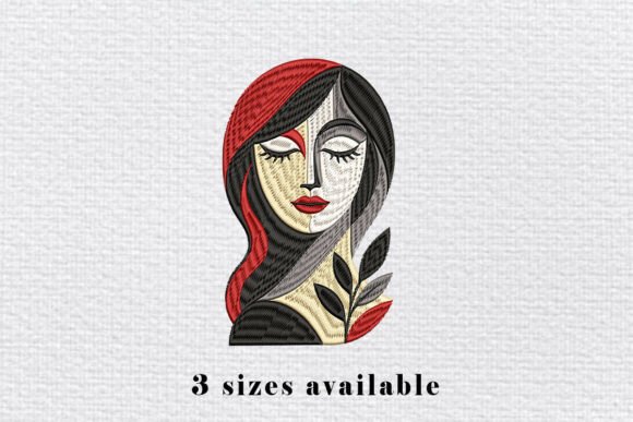 Reviewing the Abstract Woman Face Embroidery File