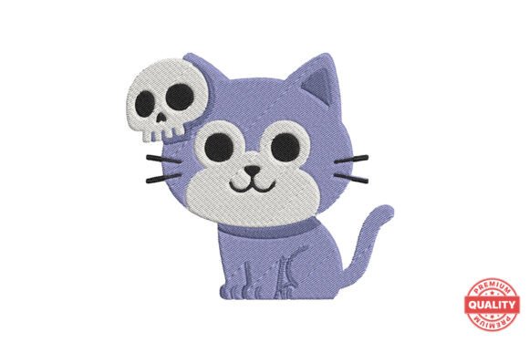 Reviewing the Cute Cat with Skull Embroidery Design