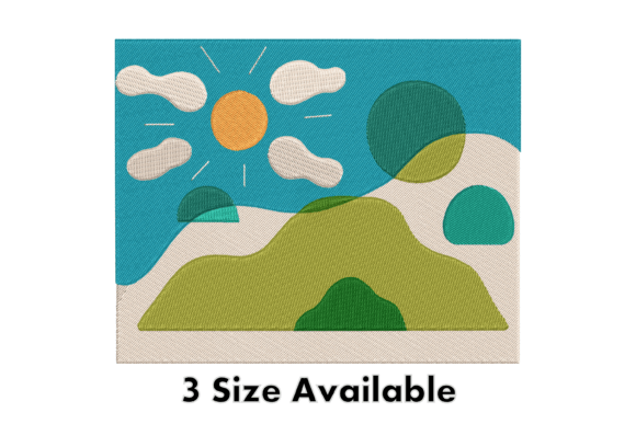 Sun and Hills Landscape Embroidery File Review